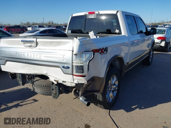 2018 Ford F-150 XL with VIN 1FTEW1E54JFC14504, listed as a IAAI auction lot 41700813 with 92,198 mi miles. Bid and sale history available at carsss.com. Image 4.
