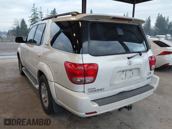2005 Toyota Sequoia Limited with VIN 5TDZT38A25S263835, listed as a IAAI auction lot 41412563 with 284,551 mi miles and . Bid and sale history available at DreamBid. Image 3.