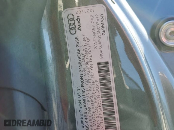2011 Audi R8 z VIN WUASUAFG9BN002572, wystawiony jako Copart lot #47427785 z przebiegiem 51 113 mil mil oraz Szkoda całkowita • Salvage title. Historia ofert i sprzedaży dostępna na DreamBid. Obrazek 13.