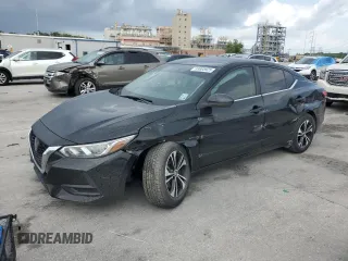 2021 Nissan Sentra SV z VIN 3N1AB8CV4MY299253, wystawiony jako Copart lot #53985925 z przebiegiem 54 331 mil mil oraz Szkoda całkowita • Salvage title. Historia ofert i sprzedaży dostępna na DreamBid. Obrazek 1.
