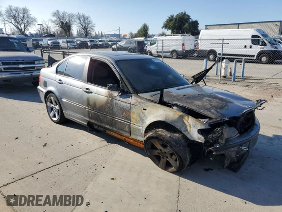 2004 BMW 3 Series 325i with VIN WBAET37444NJ44227, listed as a Copart auction lot 87671895 with 0 mi miles and Salvage Title. Bid and sale history available at carsss.com. Image 4.