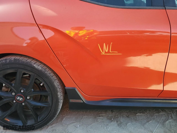 2019 Hyundai Veloster Turbo R-Spec with VIN KMHTH6AB0KU018904, listed as a Copart auction lot 77223314 with 82,877 mi miles and Salvage Title. Bid and sale history available at carsss.com. Image 12.