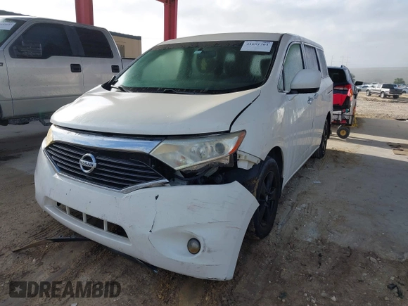 2014 Nissan Quest S with VIN JN8AE2KP4E9105188, listed as a IAAI auction lot 41691761 with 178,057 mi miles. Bid and sale history available at carsss.com. Image 2.