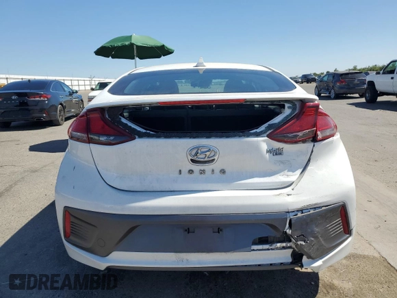 2020 Hyundai Ioniq Blue with VIN KMHC65LC8LU240520, listed as a Copart auction lot 61002695 with 75,405 mi miles and Salvage title. Bid and sale history available at DreamBid. Image 6.