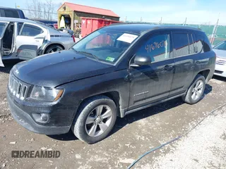 2014 Jeep Compass Sport with VIN 1C4NJDBB0ED567592, listed as a IAAI auction lot 41696070 with 150,303 mi miles. Bid and sale history available at carsss.com. Image 2.