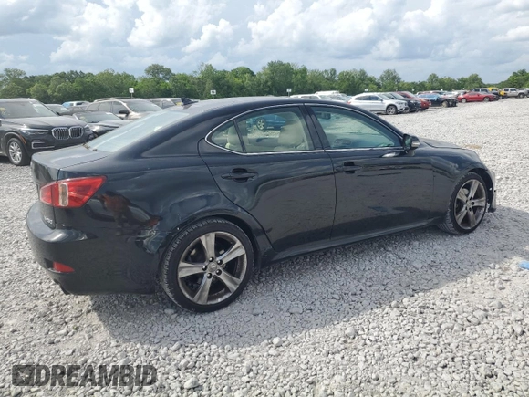 2012 Lexus IS 250 with VIN JTHBF5C21C5166406, listed as a Copart auction lot 55521305 with 123,708 mi miles and Salvage title. Bid and sale history available at DreamBid. Image 3.