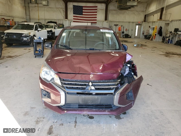 2021 Mitsubishi Mirage ES with VIN ML32AUHJ0MH001265, listed as a Copart auction lot 47211435 with 72266 miles and Non Repairable. Bid and sale history available at carsss.com. Image 5.