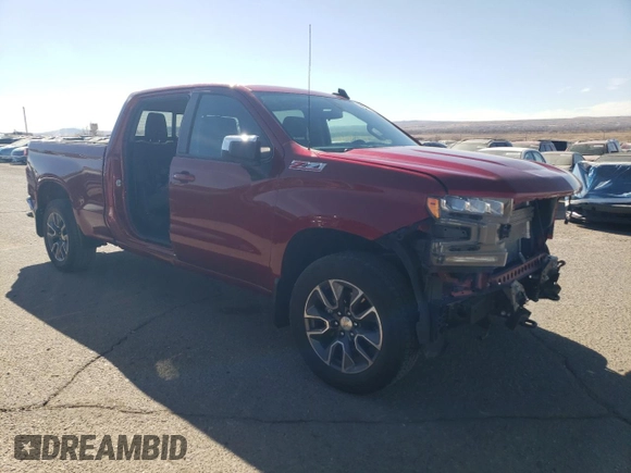 2021 Chevrolet Silverado 1500 LT with VIN 3GCUYDED5MG246654, listed as a Copart auction lot 43061635 with 34,916 mi miles and Salvage Title. Bid and sale history available at DreamBid. Image 4.