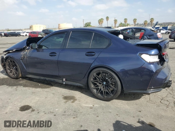 2024 BMW M3 Competition xDrive with VIN WBS43AY03RFS02658, listed as a Copart auction lot 56328425 with 9,139 mi miles and Salvage title. Bid and sale history available at DreamBid. Image 2.