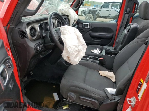 2021 Jeep Wrangler Unlimited Sport S with VIN 1C4HJXDN8MW622007, listed as a Copart auction lot 55930305 with Not provided miles and Salvage title. Bid and sale history available at DreamBid. Image 7.