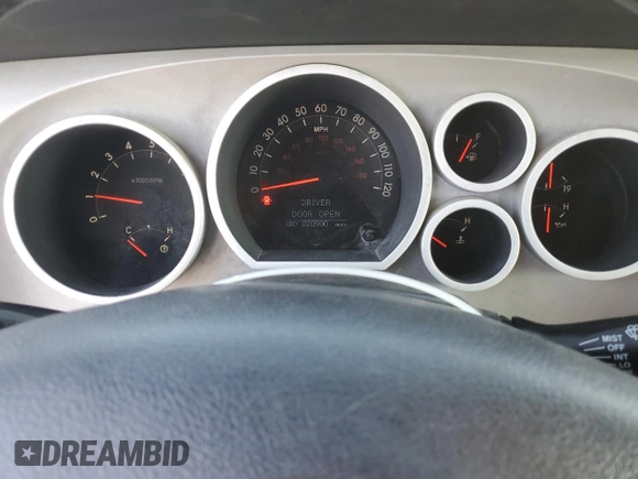 2008 Toyota Tundra Limited with VIN 5TFDV58138X058166, listed as a Copart auction lot 60151725 with 220,990 mi miles and Clean title. Bid and sale history available at DreamBid. Image 9.