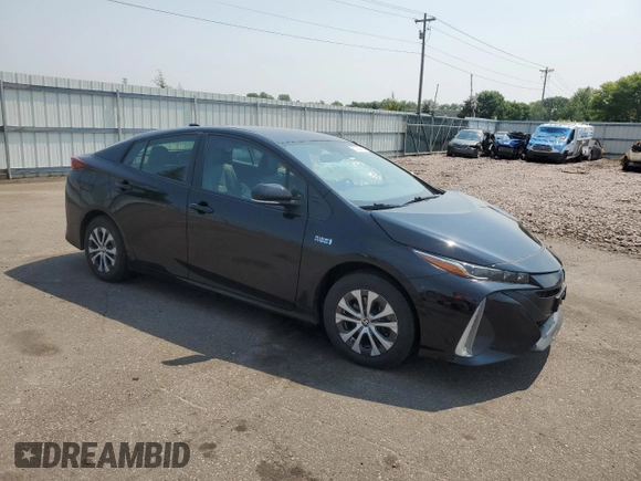 2021 Toyota Prius LE with VIN JTDKAMFP8M3170547, listed as a Copart auction lot 60262615 with 56,156 mi miles and Salvage title. Bid and sale history available at DreamBid. Image 4.
