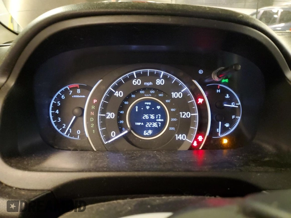 2013 Honda CR-V EX-L with VIN 5J6RM4H79DL017303, listed as a Copart auction lot 43832915 with 267,617 mi miles and Salvage Title. Bid and sale history available at carsss.com. Image 9.