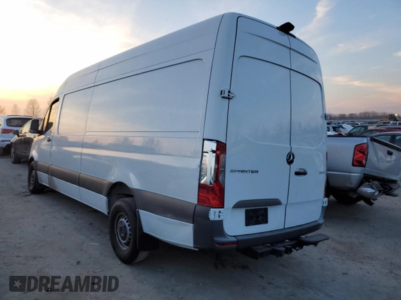 2021 Mercedes-Benz Sprinter Cargo with VIN W1Y4ECHY8MT077911, listed as a Copart auction lot 82195923 with Not Provided miles and . Bid and sale history available at carsss.com. Image 2.