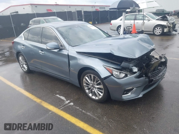 2020 Infiniti Q50 Luxe with VIN JN1EV7APXLM205739, listed as a IAAI auction lot 42084427 with 122,135 mi miles and . Bid and sale history available at DreamBid. Image 1.