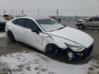 2021 Hyundai Sonata N Line with VIN 5NPEK4JC6MH106395, listed as a Copart auction lot 45508525 with 46,999 mi miles and Salvage Title. Bid and sale history available at carsss.com. Image 4.