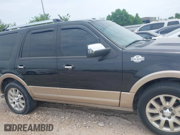 2014 Ford Expedition King Ranch with VIN 1FMJU1J52EEF62528, listed as a IAAI auction lot 42776269 with 209,213 mi miles and . Bid and sale history available at DreamBid. Image 13.