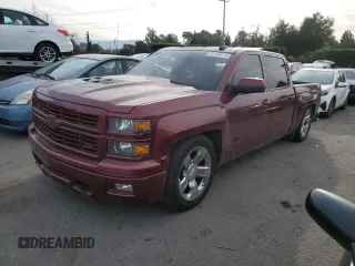 2015 Chevrolet Silverado 1500 LTZ with VIN 3GCUKSEC2FG350230, listed as a Copart auction lot 42258115 with 117,353 mi miles and Salvage Title. Bid and sale history available at carsss.com. Image 1.