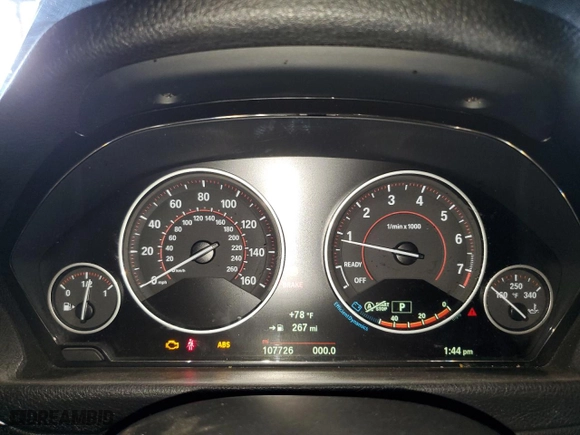 2015 BMW 3 Series 328i with VIN WBA3A5G55FNS84713, listed as a Copart auction lot 48485525 with 107,726 mi miles and Salvage Title. Bid and sale history available at carsss.com. Image 9.