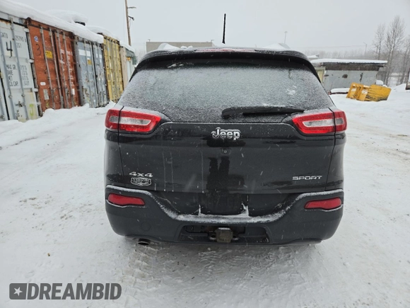2015 Jeep Cherokee Sport with VIN 1C4PJMAB1FW609087, listed as a Copart auction lot 42592075 with 123,093 mi miles and Salvage Title. Bid and sale history available at carsss.com. Image 6.