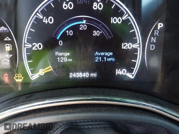 2016 Jeep Grand Cherokee Limited with VIN 1C4RJFBG0GC400926, listed as a IAAI auction lot 42276505 with 243,840 mi miles and . Bid and sale history available at DreamBid. Image 15.