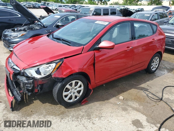 2012 Hyundai Accent GS with VIN KMHCT5AE9CU016105, listed as a Copart auction lot 55514584 with 169,858 mi miles and Salvage title. Bid and sale history available at DreamBid. Image 1.