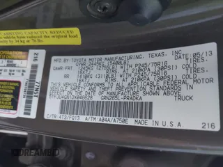 2013 Toyota Tacoma PreRunner z VIN 5TFJU4GN1DX046628, wystawiony jako IAAI lot #41216083 z przebiegiem Nie podano mil oraz . Historia ofert i sprzedaży dostępna na DreamBid. Obrazek 9.