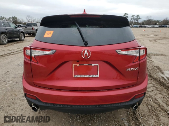 2020 Acura RDX Technology with VIN 5J8TC1H52LL020748, listed as a Copart auction lot 44591955 with 31,471 mi miles and Salvage title. Bid and sale history available at DreamBid. Image 6.
