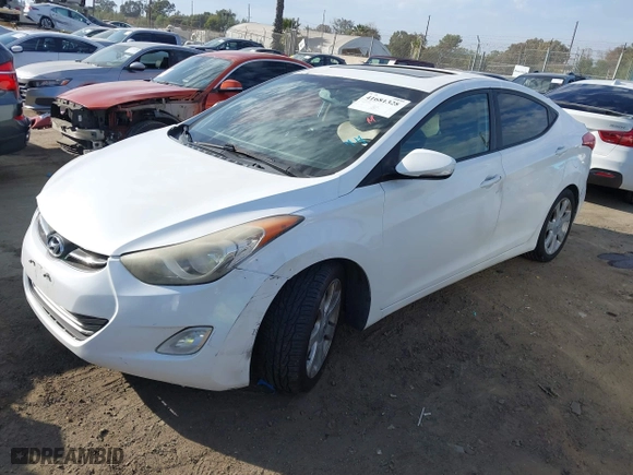 2012 Hyundai Elantra GLS with VIN 5NPDH4AE0CH118794, listed as a IAAI auction lot 41681328 with 209,421 mi miles. Bid and sale history available at carsss.com. Image 2.