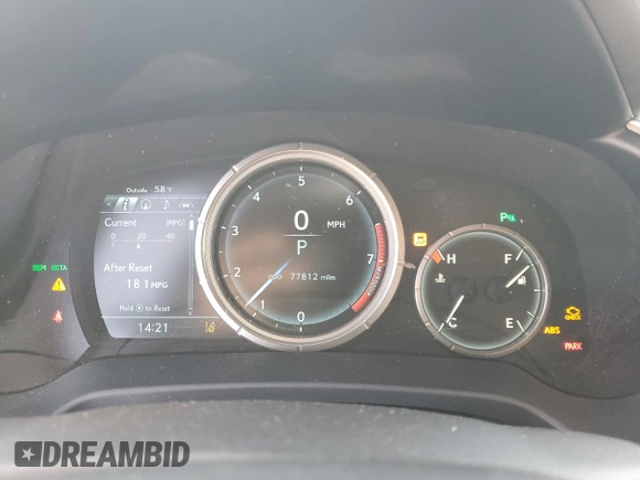 2019 Lexus RX with VIN 2T2BZMCA6KC176338, listed as a Copart auction lot 50006455 with 77,812 mi miles and Salvage Title. Bid and sale history available at carsss.com. Image 9.