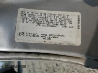 1989 Toyota Camry LE ECT z VIN JT2SV22E3K3346603, wystawiony jako Copart lot #62570044 z przebiegiem 213 105 mil mil oraz Szkoda całkowita • Salvage title. Historia ofert i sprzedaży dostępna na DreamBid. Obrazek 14.