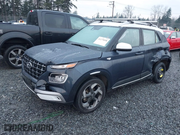 2021 Hyundai Venue SEL with VIN KMHRC8A33MU092656, listed as a IAAI auction lot 41275058 with 53,109 mi miles and . Bid and sale history available at DreamBid. Image 2.