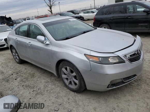 2013 Acura TL Tech with VIN 19UUA8F51DA012515, listed as a Copart auction lot 47464185 with 150,151 mi miles and Salvage Title. Bid and sale history available at carsss.com. Image 4.