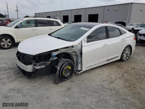 2015 Hyundai Azera Limited with VIN KMHFH4JG1FA483163, listed as a Copart auction lot 73277024 with 122,208 mi miles and Salvage Title. Bid and sale history available at carsss.com. Image 1.