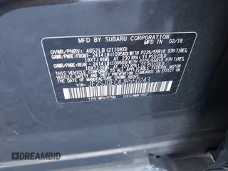 2018 Subaru Forester Premium with VIN JF2SJGEC4JH550243, listed as a IAAI auction lot 41344962 with 65,536 mi miles. Bid and sale history available at carsss.com. Image 9.