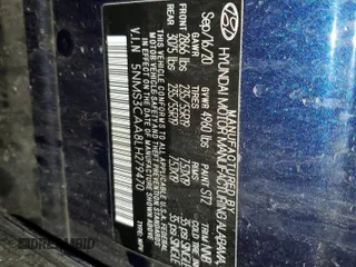 2020 Hyundai Santa Fe SEL with VIN 5NMS3CAA8LH279470, listed as a Copart auction lot 44563235 with 38,159 mi miles and Salvage Title. Bid and sale history available at carsss.com. Image 14.