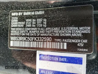 2015 BMW M4 with VIN WBS3R9C50FK332590, listed as a Copart auction lot 72917763 with 100,920 mi miles. Bid and sale history available at carsss.com. Image 13.