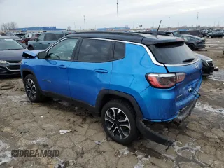 2024 Jeep Compass Limited with VIN 3C4NJDCN7RT602461, listed as a Copart auction lot 44911585 with 14,727 mi miles and Salvage Title. Bid and sale history available at carsss.com. Image 2.