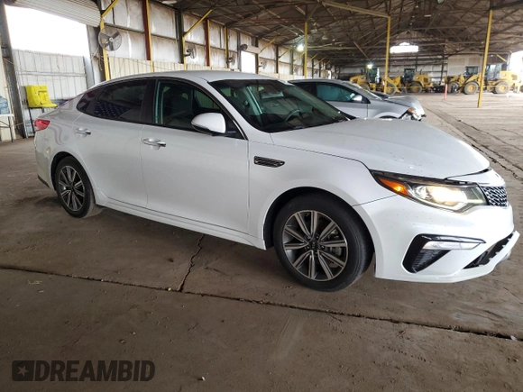 2019 Kia Optima LX with VIN 5XXGT4L39KG356855, listed as a Copart auction lot 49480425 with 75,212 mi miles and Salvage Title. Bid and sale history available at carsss.com. Image 4.