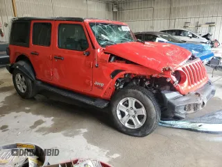 2018 Jeep Wrangler Unlimited Sport S with VIN 1C4HJXDG5JW285227, listed as a Copart auction lot 61264625 with 46,085 mi miles and Salvage title. Bid and sale history available at DreamBid. Image 4.