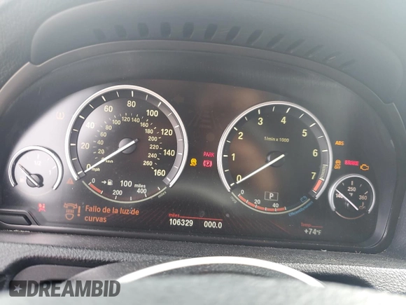 2011 BMW 5 Series 535i with VIN WBASN2C56BC201882, listed as a Copart auction lot 85190924 with 106,329 mi miles and Salvage Title. Bid and sale history available at carsss.com. Image 9.