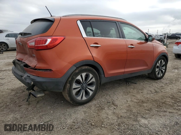 2011 Kia Sportage SX with VIN KNDPCCA64B7113115, listed as a Copart auction lot 44652535 with 222,510 mi miles and Salvage Title. Bid and sale history available at carsss.com. Image 3.