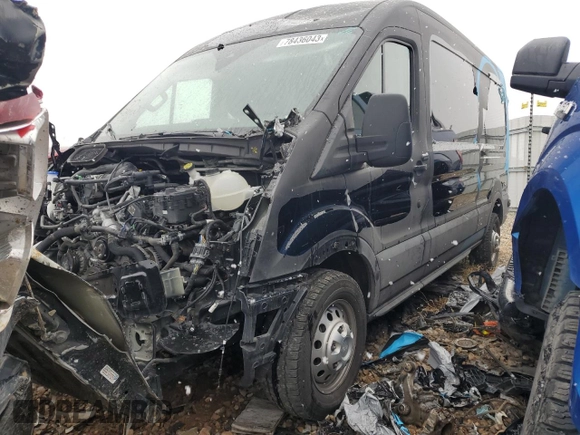 2023 Ford Transit Cargo with VIN 1FTBR1C87PKA37003, listed as a Copart auction lot 78436043 with 24,641 mi miles and . Bid and sale history available at DreamBid. Image 1.