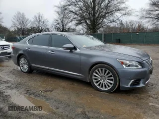 2014 Lexus LS 460 L with VIN JTHDL5EF9E5006987, listed as a Copart auction lot 44515875 with 130,618 mi miles and Salvage title. Bid and sale history available at DreamBid. Image 4.