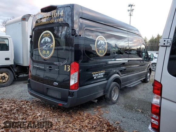 2023 Ford Transit with VIN 1FBVU4X8XPKB63870, listed as a Copart auction lot 82731504 with 7,576 mi miles and Salvage Title. Bid and sale history available at DreamBid. Image 3.