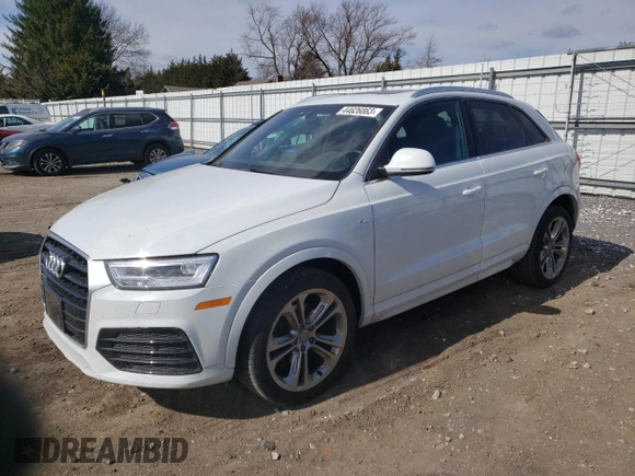2018 Audi Q3 Premium Plus with VIN WA1JCCFS5JR034528, listed as a Copart auction lot 44626863 with 58,518 mi miles. Bid and sale history available at carsss.com. Image 1.