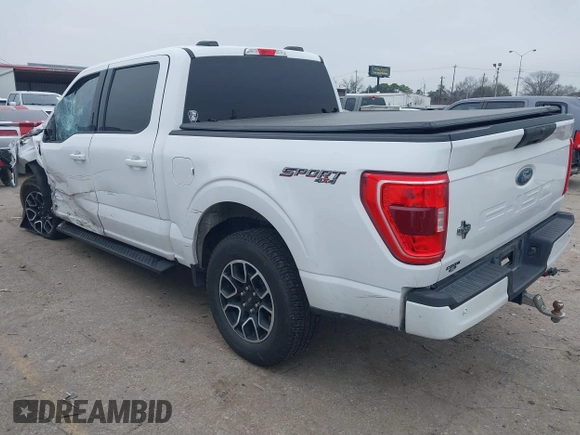 2021 Ford F-150 XL with VIN 1FTFW1E54MKD21620, listed as a IAAI auction lot 41583179 with 41,850 mi miles. Bid and sale history available at carsss.com. Image 3.