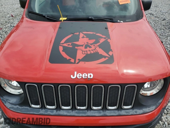2018 Jeep Renegade Sport with VIN ZACCJBABXJPH41855, listed as a Copart auction lot 60539345 with 40,771 mi miles and Salvage title. Bid and sale history available at DreamBid. Image 12.