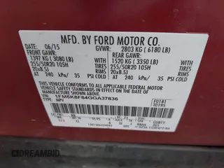 2016 Ford Explorer Limited z VIN 1FM5K8F84GGA37836, wystawiony jako IAAI lot #41919888 z przebiegiem 127 657 mil mil oraz . Historia ofert i sprzedaży dostępna na DreamBid. Obrazek 9.