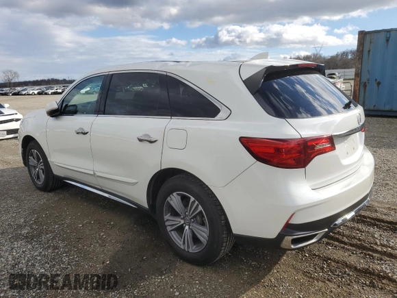 2019 Acura MDX with VIN 5J8YD4H39KL018108, listed as a Copart auction lot 46162605 with 76,322 mi miles and Salvage title. Bid and sale history available at DreamBid. Image 2.